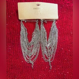 Forever 21 Foot Jewelry Silver Cascading Chains for your feet